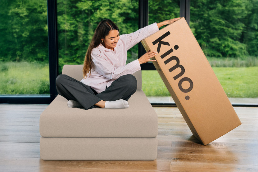 Méridienne convertible et modulable - Tissu lisse Beige