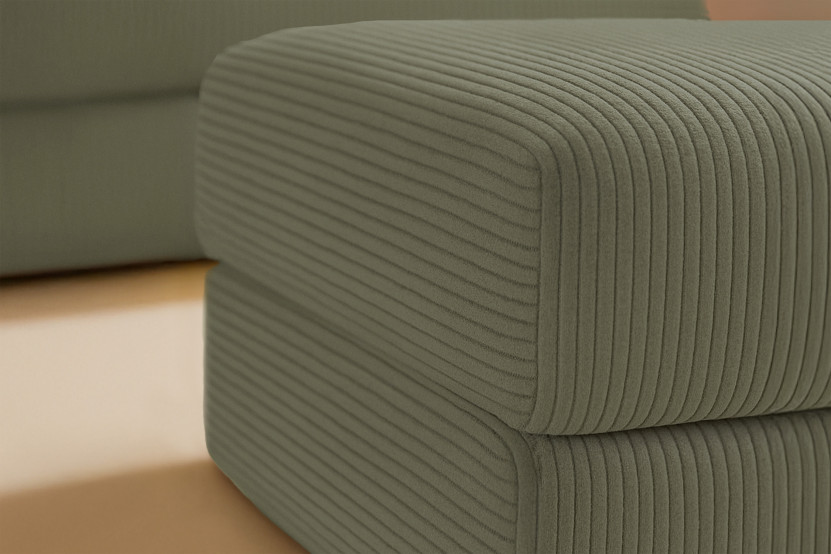 Pouf convertible et modulable - Velours côtelé Vert