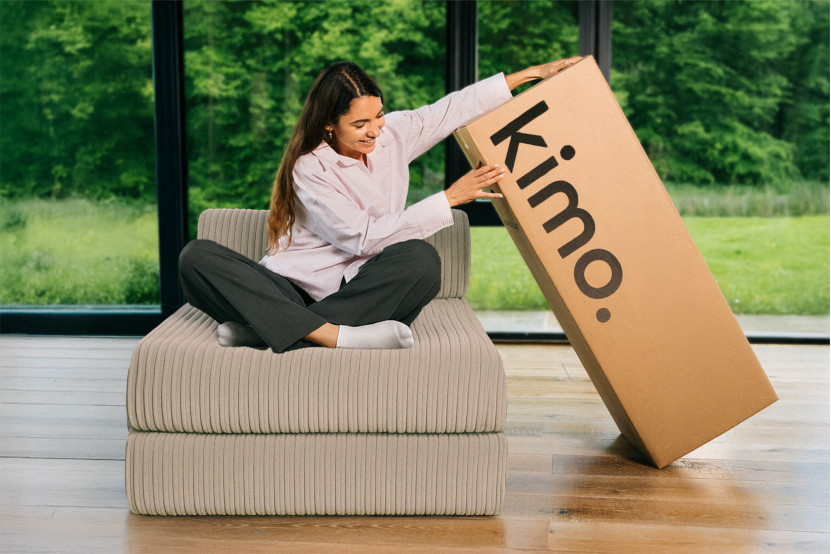 Méridienne convertible et modulable - Velours côtelé XL Taupe