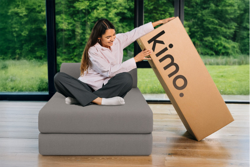 Méridienne convertible et modulable - Tissu lisse Gris