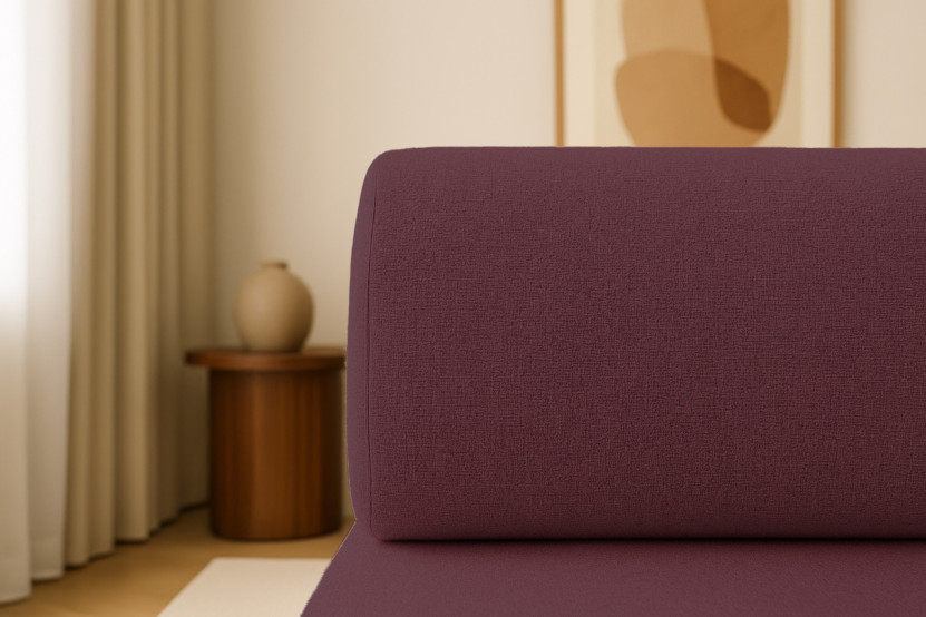 Méridienne convertible et modulable - Tissu lisse Rouge