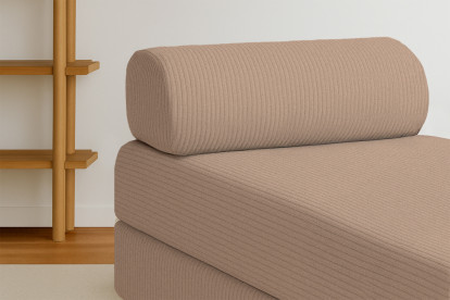 Méridienne convertible et modulable - Velours côtelé Taupe