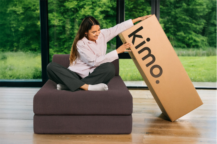 Méridienne convertible et modulable - Velours côtelé Marron