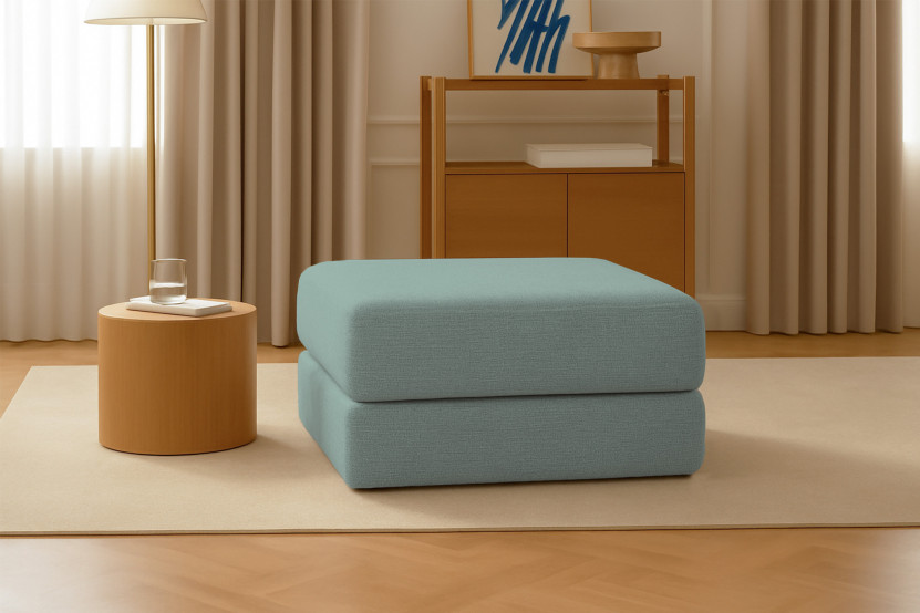 Pouf convertible et modulable - Tissu lisse Vert