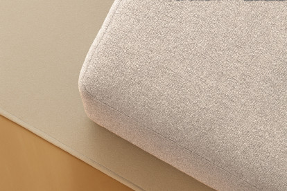 Pouf convertible et modulable - Tissu lisse Beige