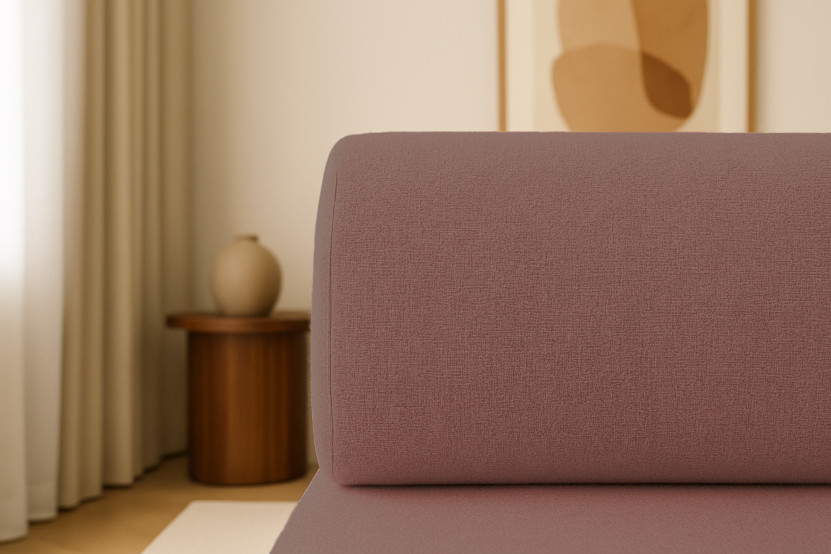 Méridienne convertible et modulable - Tissu lisse Terracotta