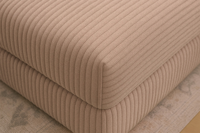 Pouf convertible et modulable - Velours côtelé XL Marron
