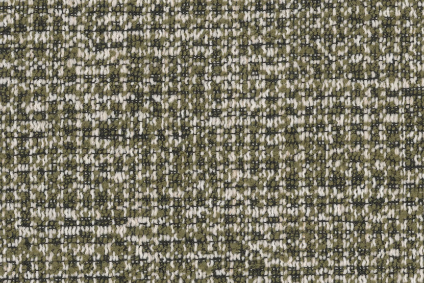 Canapé d'angle 6 places - 3 modules convertibles : Canapé 3 places + Fauteuil + Pouf - Tissu tweed Vert