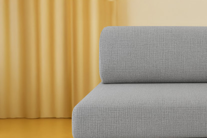 Canapé 2 places convertible et modulable - Tissu tweed Gris