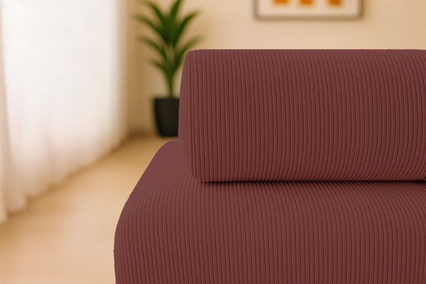 Canapé 5 places - 2 modules convertibles : Canapé 3 places + Canapé 2 places - Velours côtelé Rouge