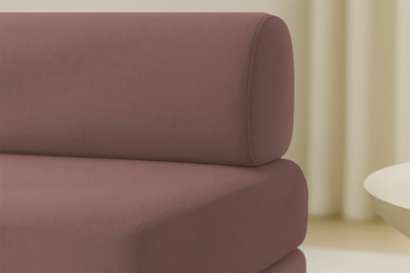 Fauteuil convertible et modulable - Tissu lisse Terracotta