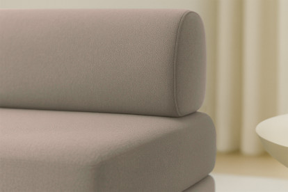 Fauteuil convertible et modulable - Tissu lisse Taupe