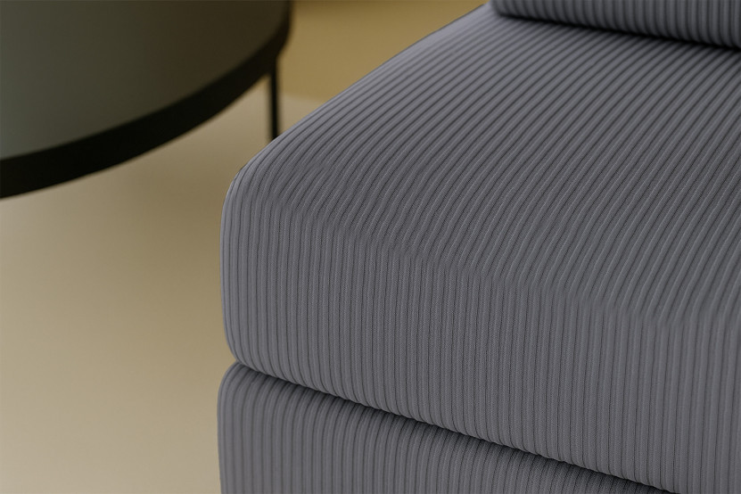 Fauteuil convertible et modulable - Velours côtelé Gris
