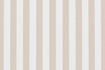 Housse Méridienne - Tissu imperméable à rayures, blanc et beige