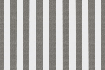 Housse Méridienne - Tissu imperméable à rayures, blanc et gris anthracite