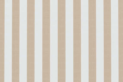 Housse Canapé droit - 3 places - Tissu imperméable à rayures, blanc et marron