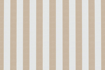 Housse Fauteuil - Tissu imperméable à rayures, blanc et marron