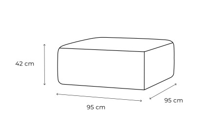 Pouf modulable - Tissu extérieur à rayures, blanc et vert foncé