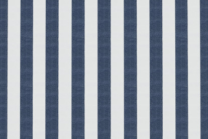 Housse Méridienne - Tissu imperméable à rayures, blanc et bleu foncé