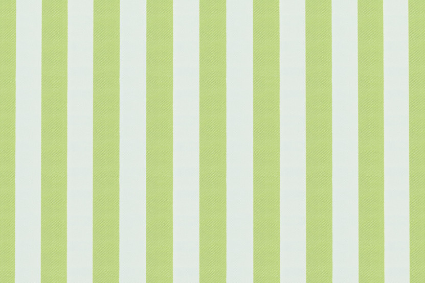 Housse Pouf - Tissu imperméable à rayures, blanc et vert anis