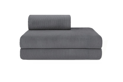 Canapé 2 places convertible et modulable - Velours côtelé Gris