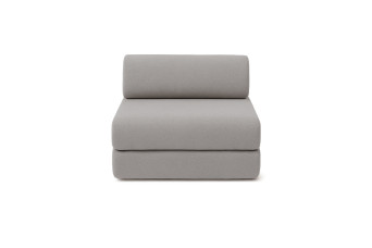 Fauteuil convertible et modulable - Tissu lisse Gris clair