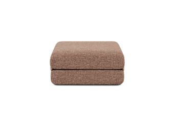 Pouf convertible et modulable - Tissu tweed Rouge