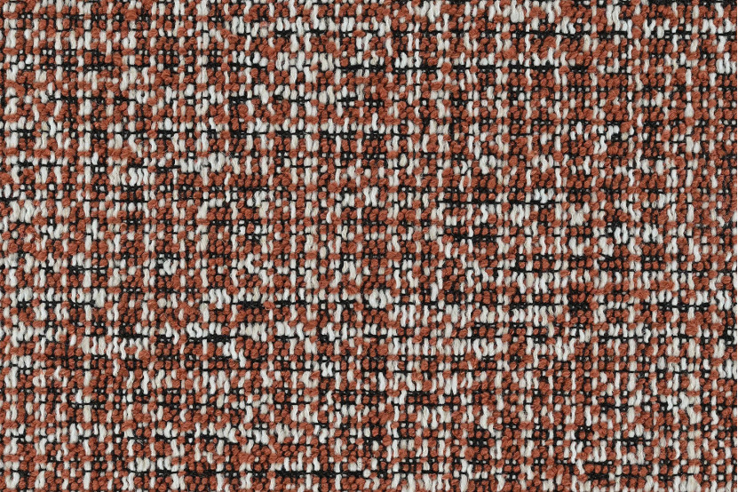 Canapé 5 places - 2 modules convertibles : Canapé 3 places + Canapé 2 places - Tissu tweed Rouge