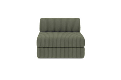 Fauteuil convertible et modulable - Velours côtelé XL Vert