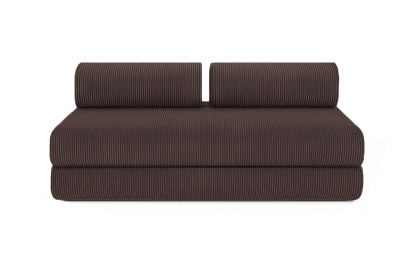 Canapé 3 places convertible et modulable - Velours côtelé Marron