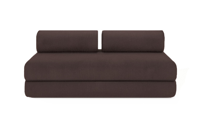 Canapé 3 places convertible et modulable - Velours côtelé Marron