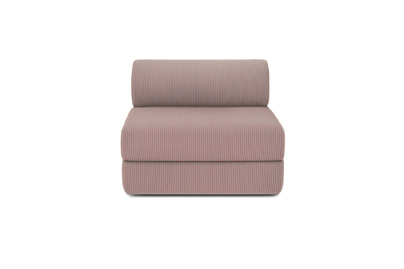 Housse Fauteuil convertible - Tissu velours côtelé rose pâle